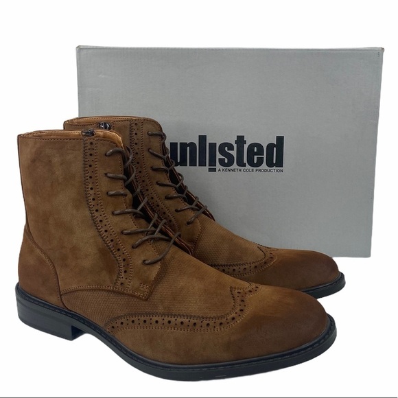 Kenneth Cole Unlisted Lace Up Side Zip Buzzer Boot - Picture 1 of 15